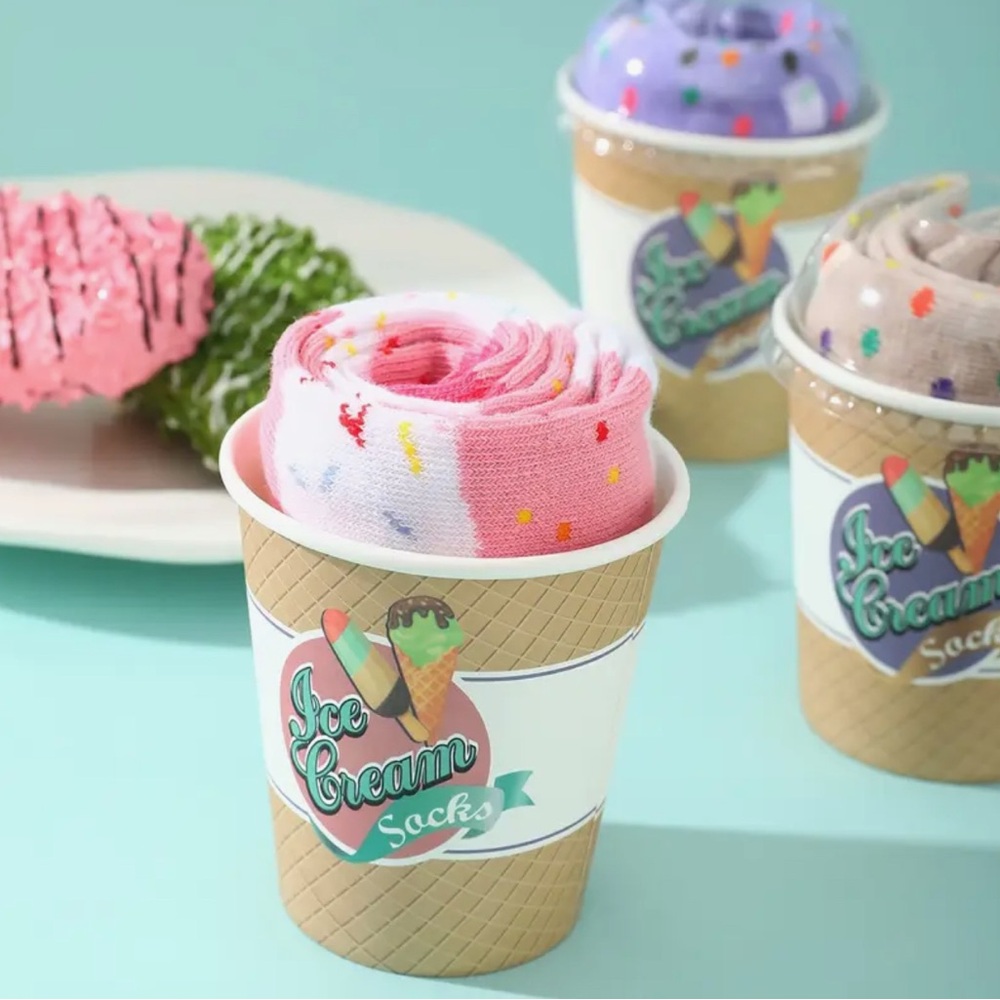 Novelty Fun Ice Cream Socks - Picture 3 of 5